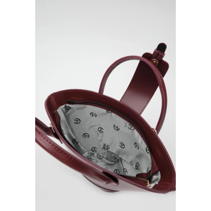 Nola Asimetrik Bordo Çapraz Çanta