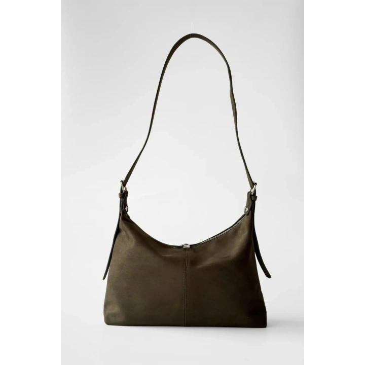 Soho Süet Haki Ayarlanabilir Askılı Omuz Çantası