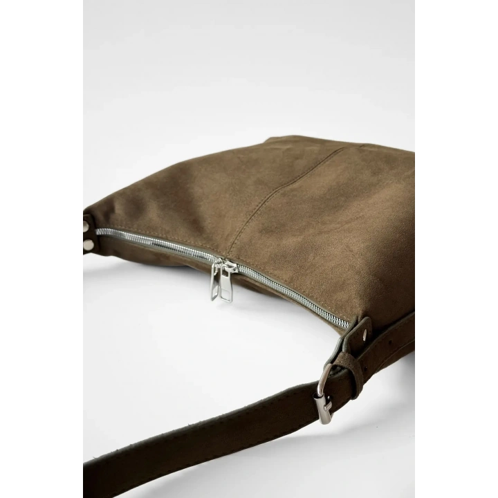 Soho Süet Haki Ayarlanabilir Askılı Omuz Çantası