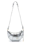 Kruvasan Gümüş Suni Deri Omuz ve Çapraz Çanta