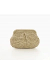 Mng Model Ekru Rattan Clutch Çanta