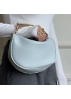 Gala Metal Saplı Bebe Mavisi El, Omuz ve Çapraz Çanta