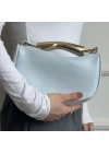 Gala Metal Saplı Bebe Mavisi El, Omuz ve Çapraz Çanta
