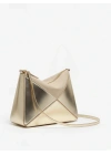 Glow Gold Rugan Üçgen Detaylı El Omuz ve Çapraz Çanta