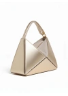 Glow Gold Rugan Üçgen Detaylı El Omuz ve Çapraz Çanta
