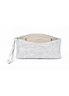 Yıldız Desenli Gümüş Simli Clutch Portföy Çanta