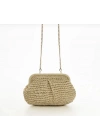 Mng Model Ekru Rattan Clutch Çanta
