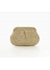 Mng Model Ekru Rattan Clutch Çanta