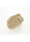 Mng Model Ekru Rattan Clutch Çanta