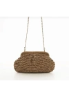 Mng Model Rattan Clutch Çanta