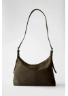 Soho Süet Haki Ayarlanabilir Askılı Omuz Çantası