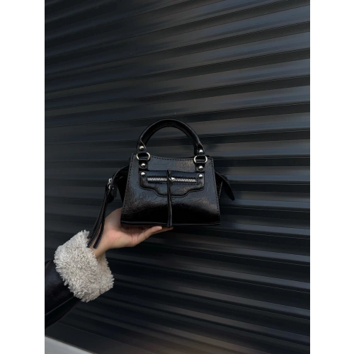 Rosa Mini Siyah Askılı Çapraz ve El Çantası