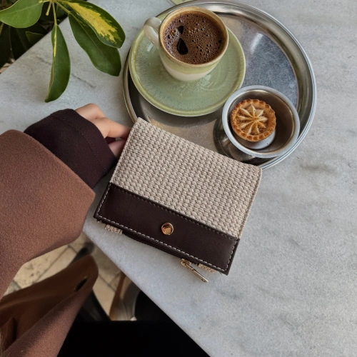 Anor Hasır Acı Kahve Cüzdan