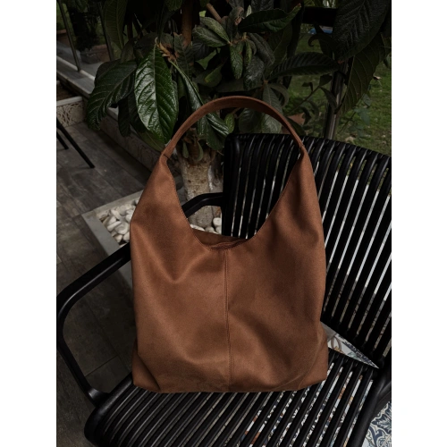 Boho Taba Süet Omuz Çantası