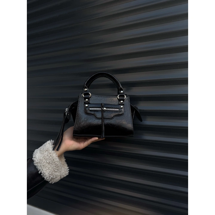 Rosa Mini Siyah Askılı Çapraz ve El Çantası