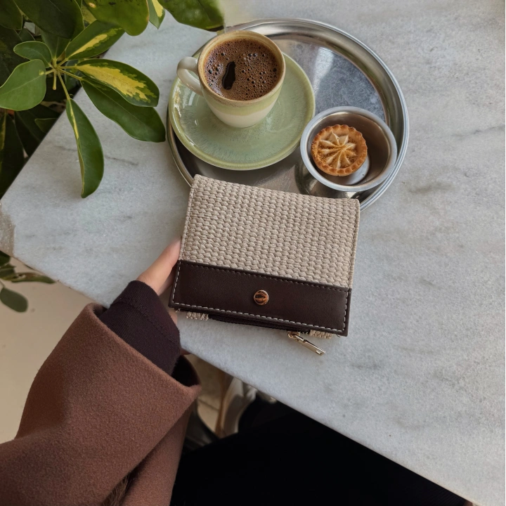 Anor Hasır Acı Kahve Cüzdan