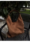 Boho Taba Süet Omuz Çantası