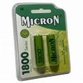 Micron - Şarjlı Pil - Ni-Mh - AA Boy - 1.2 Volt 1800 mah - Başlı - 2 li Blister