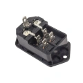 IEC320 Kulaklı Erkek Power Soketi - Anahtarlı Sigortasız