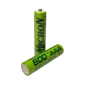 Micron - AAA Boy 1.2 Volt 600 mAh Ni-Mh Şarjlı Pil - Başlı -2li Blister