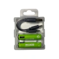 Micron - AAA Boy 1.5V 180 mAh Type-C Şarjlı Pil - 2li Paket