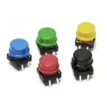 Tact Switch Buton Şapkalı 12x12 7.3mm Renkli