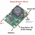 TP5100 1S(4.2V) & 2S(8.4V) Lityum Batarya Şarj Devresi