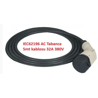 Şarj Soketi IEC 62196 63A Trifaz 380V - 50cm Kablolu