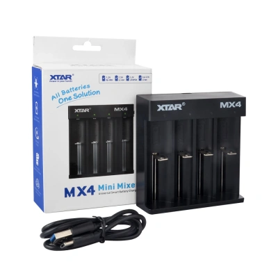 Xtar MiniMixer MX4 - Taşınabilir Li-ion/Ni-Mh/LiFePO4 Pil Şarj Cihazı - 4lü