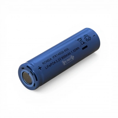 Ronda - Lifepo4 Pil - 14500 Boy - 3.2Volt - 600 mAh - 1c - Başsız
