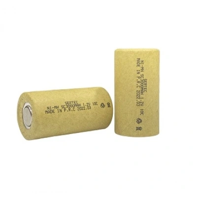 Sertec - Şarjlı Pil - Ni-Mh- 1.2 Volt 3000 mAh - SC Boy - 10c - Başsız