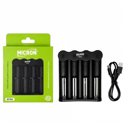 Micron M7002 4 Yuvalı 18650 Li-Ion Pil Şarj Cihazı - Type-C