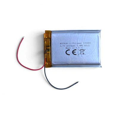 Micron - Polimer Pil - 103450 - 3.7 volt 2000 mAh - Devreli