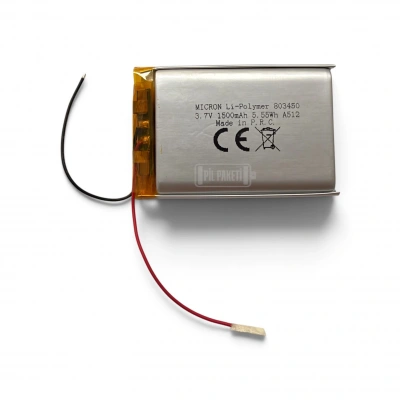 Micron - Polimer Pil - 803450 - 3.7 volt 1500 mAh - Devreli