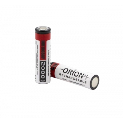 Orion - Şarjlı Pil - Lityum İyon - 3.7v 2000mAh - 18650 Boy - 15c - Başsız - Min 400 adet