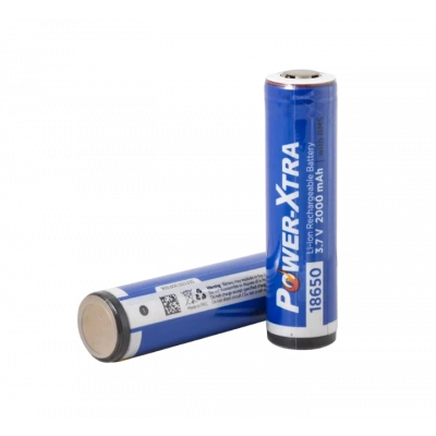 Power-Xtra 18650 2000 mAh 3.7V Fener Pili Şarj Edilebilir - Devreli