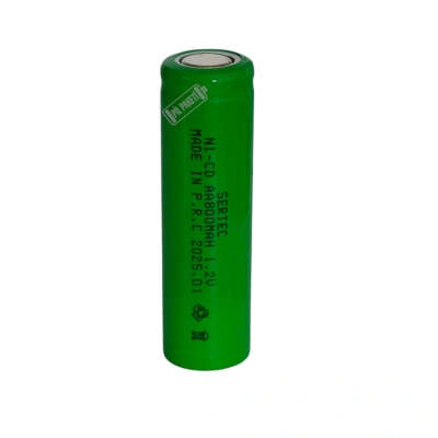 Sertec - Şarjlı Pil - NiCD - 1.2 Volt 800 mAh - AA Boy - Başsız