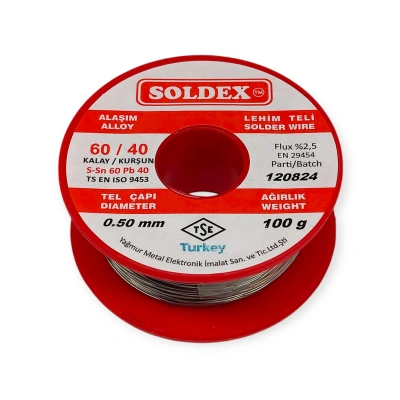 Soldex Lehim Teli - Sn60 Pb40 - 0.5mm - 200 gr