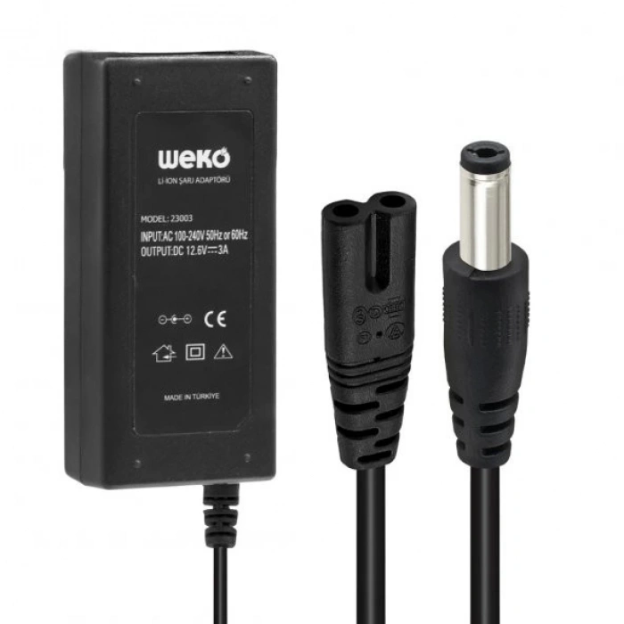 Lityum İyon Şarj Aleti - 3s - 12.6 Volt - 3 Amper - Dc 2.1 mm Soket