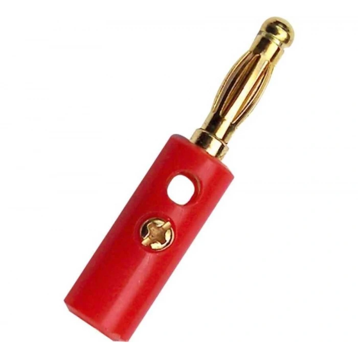4mm Kırmızı Erkek Born Jak - Banana Konnektör