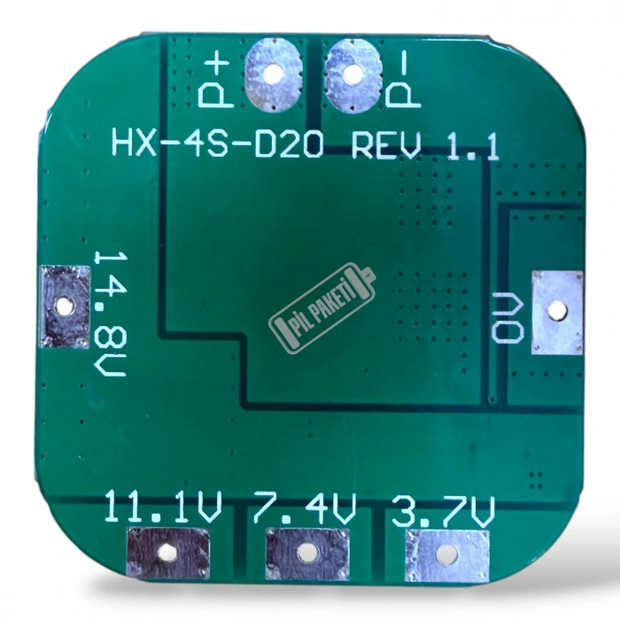 4S 20A Lityum iyon Balanssız Kare BMS HX-4S-D20