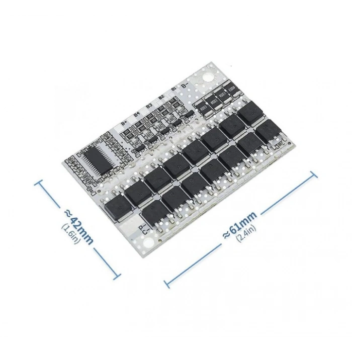 5S 100A Lityum iyon Balanslı BMS (Beyaz PCB)