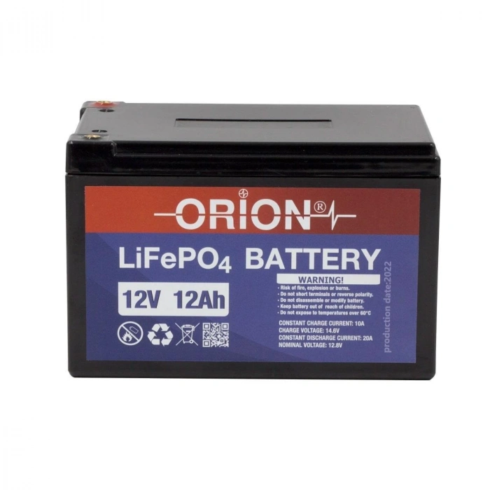 Orion 12 Volt 12 Amper Lifepo4 Akü