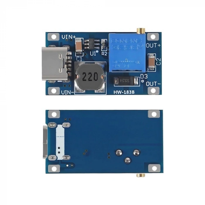 DC to DC Voltaj Yükseltici - MT3608 - Type C Girişli