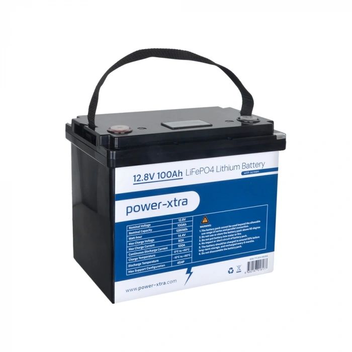 Power-Xtra - 12.8V 100Ah LiFePO4 Lityum Akü - Ekranlı