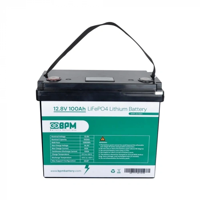 BMP - 12.8V 100Ah LiFePO4 Lityum Akü - Ekranlı