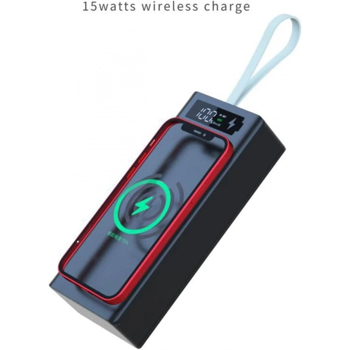 18650 Powerbank Kutusu - 16 Pil Kapasiteli - Kablosuz Şarj