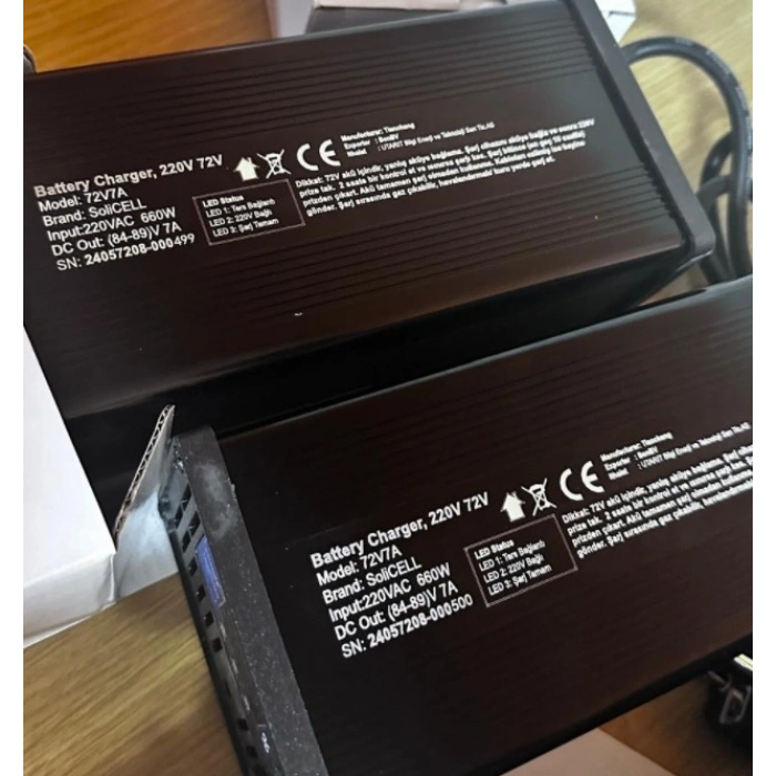 Tiancheng - Şarj Cihazı - VRLA - 72V 7A - Metal Kasa - C13 Soket