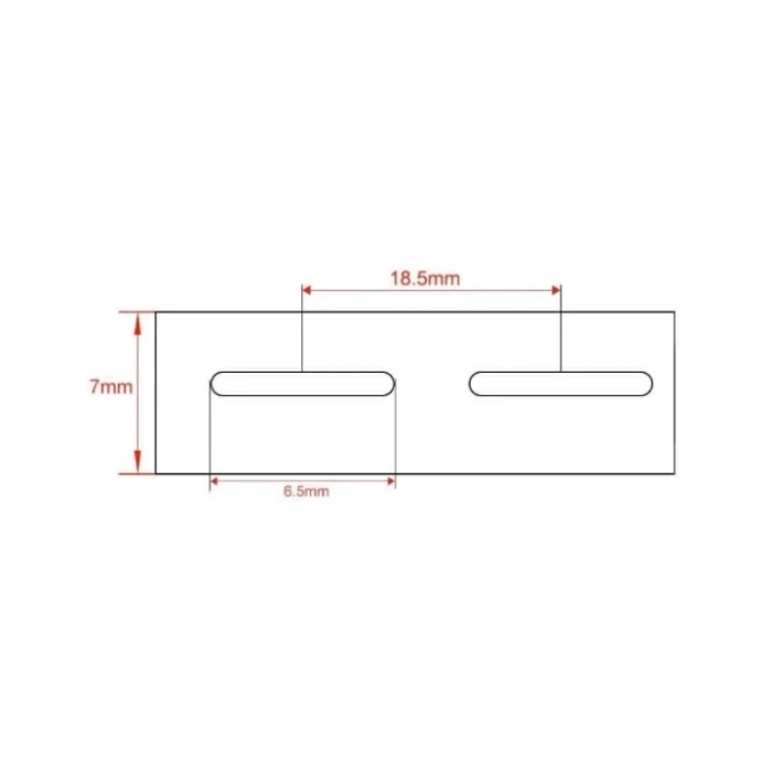 Nikel Şerit - 18650 - 1p - Braketsiz - Delikli - 0.15 mm Kalınlık - 7 mm Genişlik