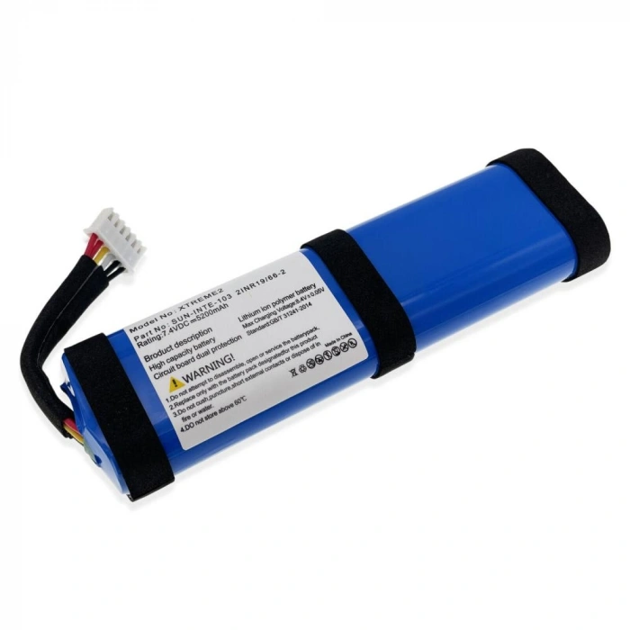 Sertec - JBL Xtreme 2 Batarya - 3.7 Volt 5200 mAh - Uyumlu Yedek Pil